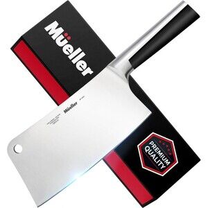 Mueller 7" Butcher Knife Meat Cleaver Heavy Duty Full Tang New Sealed